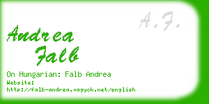 andrea falb business card